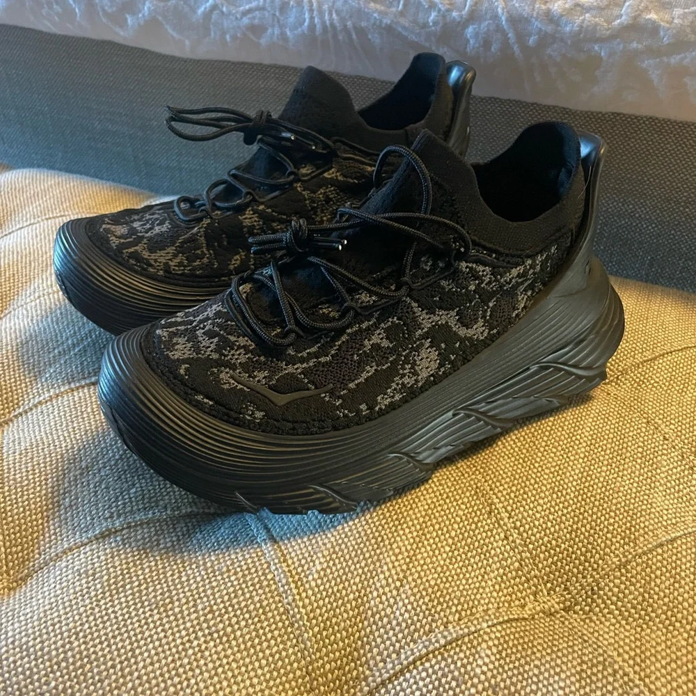 Hoka One One Black Sneakers, never been worn. - Picture 1 of 6